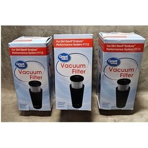 Lot of 3 Great Value Vacuum Filter for Dirt Devil Endura Performance System F112